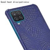 Kožený kryt CROCODILE na Samsung Galaxy A22 4G - Modrá