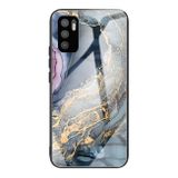 Sklenený kryt MARBLE na Xiaomi Redmi Note 10 5G - Abstract Gold