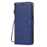 Peňaženkové kožené puzdro COLOR na Oppo A54 5G - Modrá