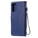 Peňaženkové kožené puzdro COLOR na Oppo A54 5G - Modrá