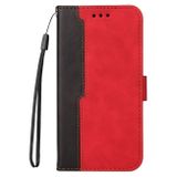 Peňaženkové kožené puzdro BUSINESS na Samsung Galaxy A22 4G - Červená