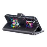 Peňaženkové kožené puzdro Colored Drawing na Xiaomi Redmi Note 8-Colorful Butterfly