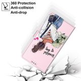 Peňaženkové kožené puzdro DRAWING na Xiaomi Redmi Note 9T - Hug Flower