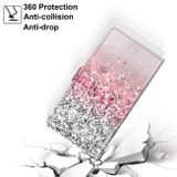 Peňaženkové kožené puzdro DRAWING na Xiaomi Redmi Note 9T - Silver Pink Glitter