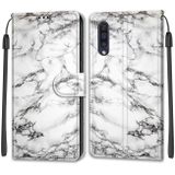 Peňaženkové 3D puzdro na Samsung Galaxy A50 – White Marble