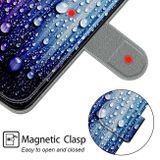 Peňaženkové 3D puzdro na Samsung Galaxy A50 –Purple Blue Water Drops