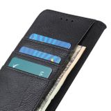 Peňaženkové kožené puzdro KHAZNEH Hovädzia kože na iPhone 13 - Čierna