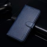 Peňaženkové kožené puzdro GUSSIM na Samsung Galaxy S21 FE - Modrá