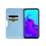 Peňaženkové kožené puzdro na Huawei P20 Lite (2019) - Modrý