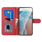 Peňaženkové kožené puzdro DEER na Xiaomi Redmi Note 9 - Červená
