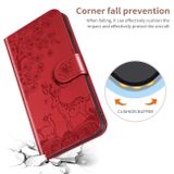 Peňaženkové kožené puzdro DEER na Xiaomi Redmi Note 10 Pro - Červená