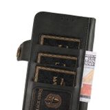 Peňaženkové kožené puzdro KHAZNEH Dual-Splicing na Motorola Edge 20 - Čierna