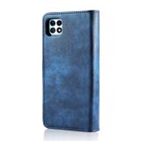 Peňaženkové kožené puzdro DG.MING na Samsung Galaxy A22 5G - Modrá