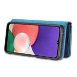 Peňaženkové kožené puzdro DG.MING na Samsung Galaxy A22 5G - Modrá