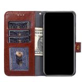 Peňaženkové kožené puzdro ZIPPER na Samsung Galaxy A22 5G - Hnedá