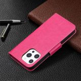 Peňaženkové kožené puzdro BUTTERFLIES na iPhone 13 Pro Max - Rose Red