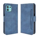 Peňaženkové kožené puzdro Calf Pattern na Motorola Edge 20 Lite - Modrá