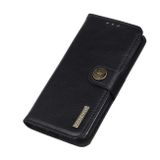 Peňaženkové kožené puzdro KHAZNEH Cowhide na Motorola Edge 20 Pro – Čierna