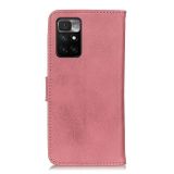Peňaženkové kožené puzdro KHAZNEH Hovädzia koža Xiaomi Redmi 10 - Ružová