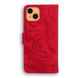 Peňaženkové kožené puzdro TIGER na iPhone 13 - Červená