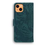 Peňaženkové kožené puzdro TIGER na iPhone 13 - Zelená