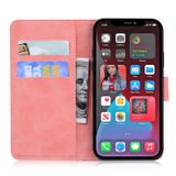 Peňaženkové kožené puzdro TIGER na iPhone 13 Pro Max - Ružová