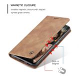 Peňaženkové kožené puzdro CaseMe na Xiaomi Redmi Note 10 5G - Hnedá