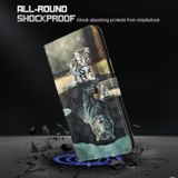 Peňaženkové 3D puzdro PAINTING na iPhone 13 Mini - Cat Tiger