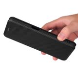 Peňaženkové kožené puzdro Carbon na Motorola Edge 20 Lite - Čierna