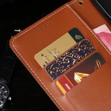 Peňaženkové kožené puzdro Idewei Xiaomi Redmi 10 - Tmavohnedá