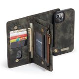 Multifunkčné peňaženkové puzdro CaseMe na iPhone 13 - Čierna