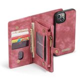 Multifunkčné peňaženkové puzdro CaseMe na iPhone 13 - Červená