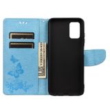Peňaženkové kožené puzdro BUTTERFLY Xiaomi Redmi 10 - Modrá