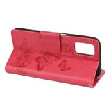 Peňaženkové kožené puzdro BUTTERFLY Xiaomi Redmi 10 - Červená