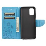 Peňaženkové kožené puzdro BUTTERFLY Xiaomi Redmi 10 - Modrá