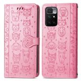 Peňaženkové kožené puzdro CAT AND DOG Xiaomi Redmi 10 - Ružová