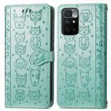 Peňaženkové kožené puzdro CAT AND DOG Xiaomi Redmi 10 - Zelená