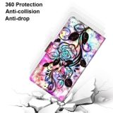 Peňaženkové kožené puzdro DRAWING na Oppo A54 5G - Color Bottom Hollow Flower