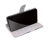 Peňaženkové kožené puzdro DRAWING na Oppo A54 5G - Small Gray Cat