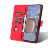 Peňaženkové kožené púzdro AZNS na Huawei P50 Pro – Červená