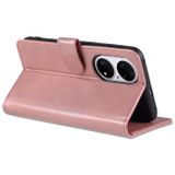 Peňaženkové kožené púzdro AZNS na Huawei P50 Pro – Ružovozlatá