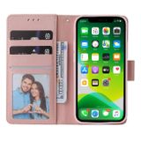 Peňaženkové kožené puzdro MARBLE na iPhone 13 - Ružovozlatá