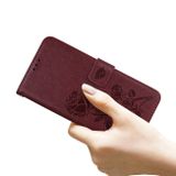 Peňaženkové kožené puzdro ROSE na iPhone 13 Pro - Hnedá