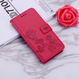 Peňaženkové kožené puzdro ROSE na iPhone 13 Pro - Červená