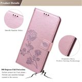 Peňaženkové kožené puzdro ROSE na iPhone 13 Pro Max - Ružovozlatá