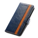 Peňaženkové kožené puzdro Business na Motorola Edge 20 Lite - Modrá