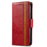 Peňaženkové kožené puzdro Business na Motorola Edge 20 Lite - Červená