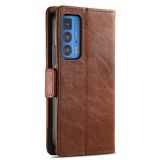 Peňaženkové kožené puzdro CaseNeo na Motorola Edge 20 Pro - Hnedá