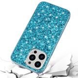 Gumený Glitter kryt na iPhone 13 Mini - Modrá