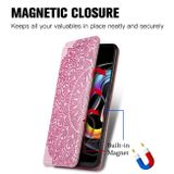 Peňaženkové kožené puzdro Blooming Mandala na Motorola Edge 20 Lite - Ružová